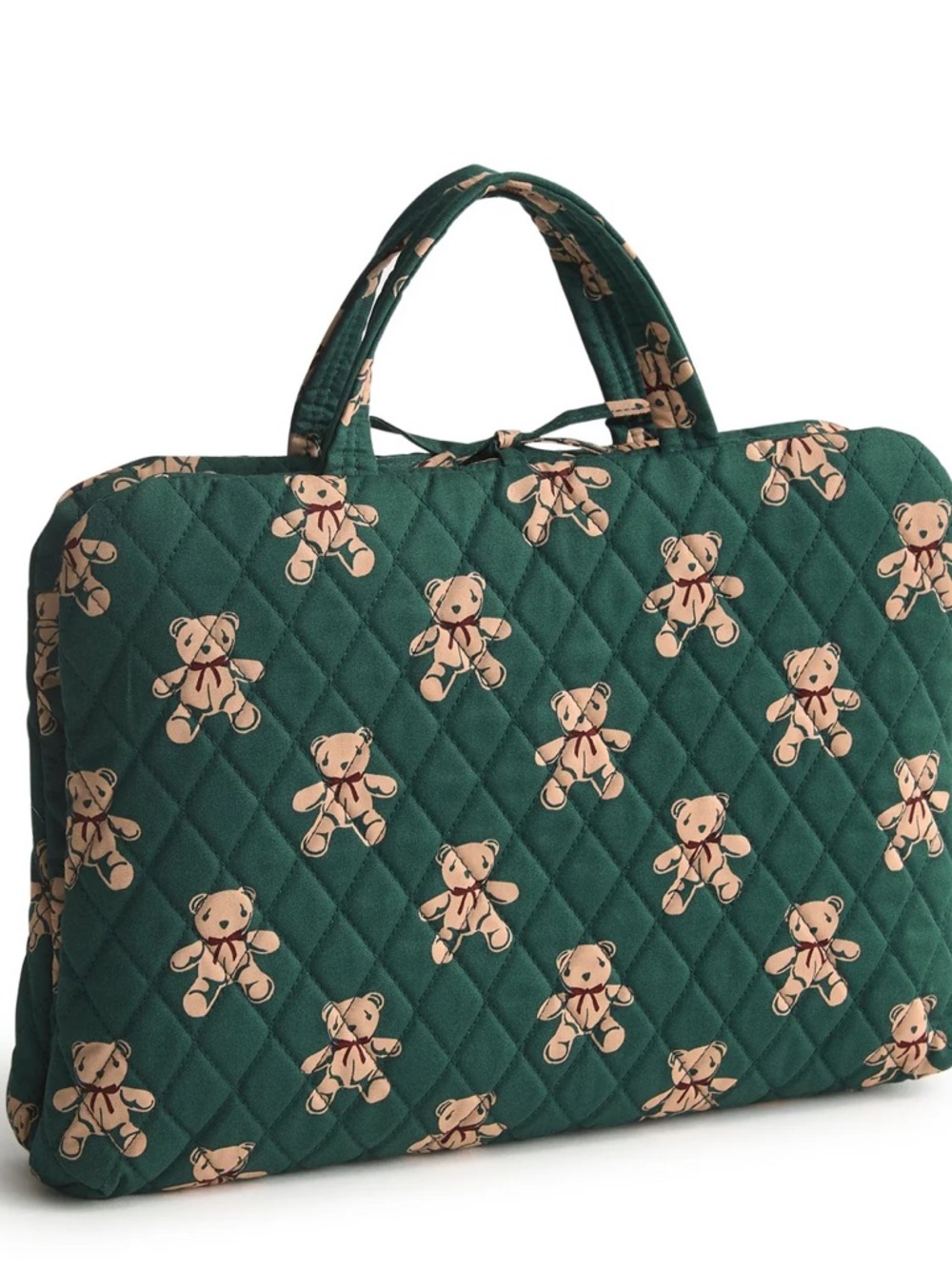 New Vera Bradley Tie Tablet Travel Organizer Bear Mosaic Premium Cotton NWT